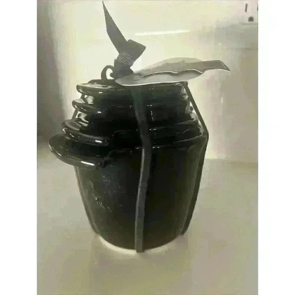 NWT Rae Dunn Halloween Black Bat Measuring Cups Orange Writing Rare - Picture 4 of 9